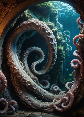 deep sea nautilus,nautilus,spiral background,ocean floor,the bottom of the sea,whirlpool,underwater landscape,spiral,undersea,kraken,time spiral,bottom of the sea,spirals,tentacle,fractals art,deep sea,coral swirl,sea-life,tentacles,whirlpool pattern