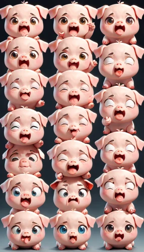 fractalius,heads,emogi,scandia gnomes,et,swine,a flock of sheep,droëwors,gnomes,kewpie dolls,facial expressions,sōmen,faces,doll head,png transparent,pat,cgi,flock of sheep,babi panggang,ham,Anime,Anime,General