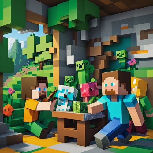 minecraft,villagers,tavern,ravine,forest workers,miners,green animals,grapevines,farm pack,creeper,greenbox,workers,aaa,mexican creeper,patrol,builders,render,sawmill,cube background,wood background,Art,Artistic Painting,Artistic Painting 41