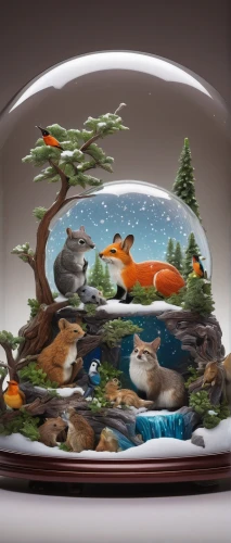 snowglobes,snow globes,snow globe,aquarium decor,diorama,koi pond,christmas animals,schleich,whimsical animals,round animals,aquarium inhabitants,winter animals,terrarium,aquarium,ornamental fish,fish tank,freshwater aquarium,fox stacked animals,woodland animals,animal world,Art,Classical Oil Painting,Classical Oil Painting 11