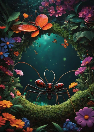 fairy world,butterfly background,ulysses butterfly,butterfly isolated,underwater background,two-point-ladybug,butterfly swimming,isolated butterfly,butterfly floral,butterflies,insects,tropical butterfly,butterfly effect,fairy forest,aquarium,underwater world,underwater oasis,red butterfly,fireflies,artificial fly,Illustration,Realistic Fantasy,Realistic Fantasy 36