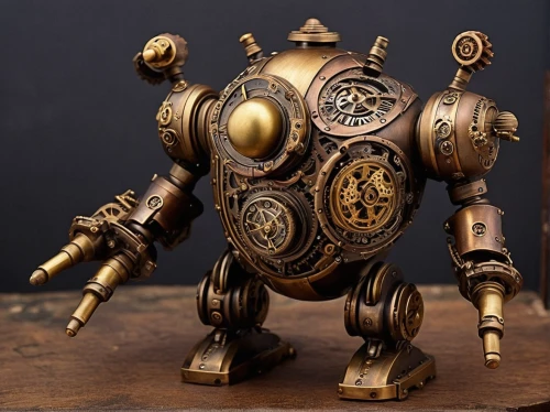 steampunk,scrap sculpture,steampunk gears,clockmaker,minibot,gullideckel,bot,mechanical,metal figure,mech,clockwork,cog,mechanical puzzle,decorative nutcracker,antiquariat,dreadnought,valve,3d model,butomus,game figure,Illustration,Realistic Fantasy,Realistic Fantasy 13