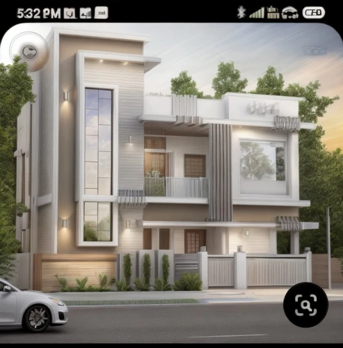 build by mirza golam pir,residential house,two story house,modern house,smart house,smart home,exterior decoration,gold stucco frame,stucco frame,3d rendering,apartment house,frame house,cube house,private house,house front,modern architecture,luxury property,residential building,beautiful home,house shape,Common,Common,Natural