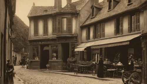 eastgate street chester,medieval street,the cobbled streets,shaftesbury,1900s,street scene,july 1888,friterie,moret-sur-loing,lovat lane,townscape,vintage french postcard,19th century,honfleur,amiens,oxford,half-timbered houses,york,the victorian era,metz,Photography,Black and white photography,Black and White Photography 15