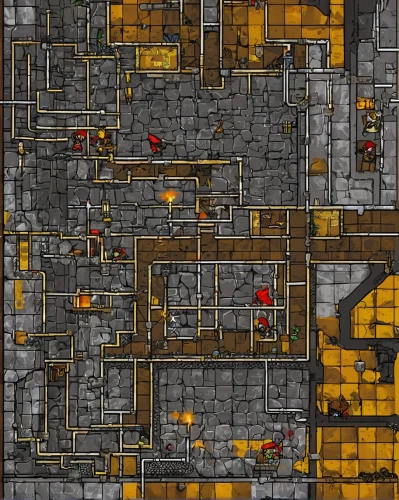 dungeon,dungeons,terracotta tiles,tileable,mining facility,tileable patchwork,industrial area,villages,town planning,capital escape,escher village,tiles shapes,industrial hall,refinery,blocks of houses,industrial ruin,demolition map,excavation,escape route,industrial plant,Conceptual Art,Oil color,Oil Color 15