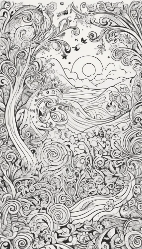 whirlpool pattern,swirls,fluid flow,paisley pattern,snow drawing,paisley digital background,water waves,coral swirl,branch swirls,swirling,braided river,coloring page,branch swirl,meanders,whirlpool,scribble lines,fluid,waves circles,panoramical,aluminium foil,Illustration,Black and White,Black and White 05