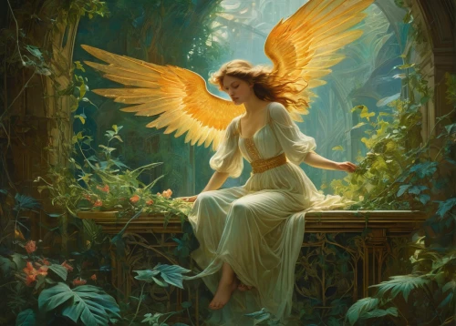 faery,faerie,vintage angel,angel,baroque angel,fairy,garden fairy,angel playing the harp,angel wings,cupido (butterfly),winged heart,angel's trumpets,archangel,fallen angel,child fairy,flower fairy,guardian angel,emile vernon,angel girl,the archangel,Conceptual Art,Fantasy,Fantasy 05