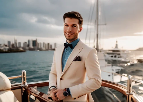 on a yacht,social,the groom,young model istanbul,yacht club,men's suit,formal guy,wedding suit,groom,ceo,yacht,concierge,navy suit,brown sailor,male model,businessman,nautical star,billionaire,yachts,nautical