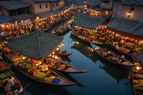 floating market,gondolas,suzhou,hoi an,row boats,fishing village,venice,hoian,wooden boats,ponte vecchio,grand canal,boat yard,floating huts,boats,fishing boats,canals,hanoi,boats in the port,veneto,boat landscape,Photography,General,Natural