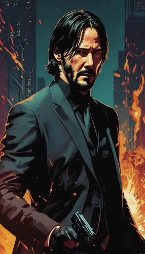 agent 13,wick,sci fiction illustration,smoking man,spy visual,athos,kingpin,assassination,spy,game illustration,cg artwork,agent,gangstar,gunfighter,phoenix,john doe,daredevil,renegade,city in flames,mafia,Illustration,Vector,Vector 04