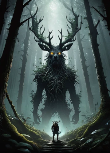 forest animal,forest man,druid grove,game illustration,druid,haunted forest,forest dark,the forest fell,northrend,forest king lion,the forest,stag,forest dragon,forest animals,the stag beetle,totem,forest background,fantasy picture,holy forest,druids,Conceptual Art,Sci-Fi,Sci-Fi 25