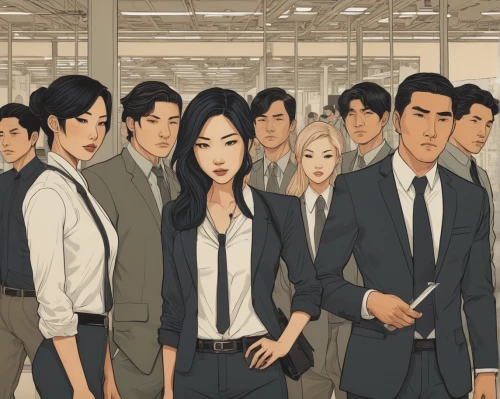 white-collar worker,korean drama,workforce,business people,vector people,anime cartoon,nine-to-five job,human resources,employees,company,businessmen,business training,kdrama,corporate,labour market,abstract corporate,place of work women,workers,sales person,business world,Illustration,Japanese style,Japanese Style 15