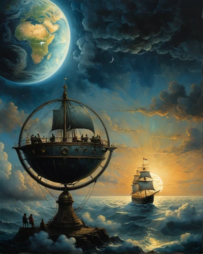 terrestrial globe,waterglobe,globe,orrery,the globe,yard globe,east indiaman,galleon ship,sailing ships,galleon,planisphere,copernican world system,sailing ship,fantasy world,fantasy picture,armillary sphere,harmonia macrocosmica,world digital painting,sea fantasy,sea sailing ship,Photography,General,Natural