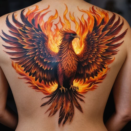 phoenix rooster,fire angel,phoenix,firebird,fire birds,firebirds,my back,fire heart,flame spirit,tattoo,flame of fire,griffon bruxellois,winged heart,ribs back,gryphon,body art,afire,limenitis,pillar of fire,fire artist