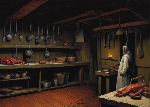 girl in the kitchen,the kitchen,butcher shop,portuguese galley,kitchen,pantry,woman hanging clothes,kitchen interior,fishmonger,victorian kitchen,cookery,kitchen shop,kitchenware,kitchen tools,knife kitchen,kitchen utensils,utensils,galley,the morgue,still life with onions,Conceptual Art,Sci-Fi,Sci-Fi 15