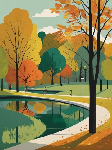 autumn landscape,fall landscape,autumn idyll,autumn in the park,autumn park,autumn scenery,autumn trees,autumn background,one autumn afternoon,autumn motive,autumn day,autumn colouring,autumn walk,late autumn,autumn round,the autumn,fall foliage,background vector,autumn forest,autumn morning,Illustration,Vector,Vector 08