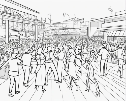 crowd of people,mono-line line art,concert crowd,office line art,crowd,crowds,mono line art,market introduction,concept art,the crowd,star line art,line-art,line drawing,summer line art,coloring page,hand-drawn illustration,convention,bullring,food line art,apple store,Illustration,Black and White,Black and White 04