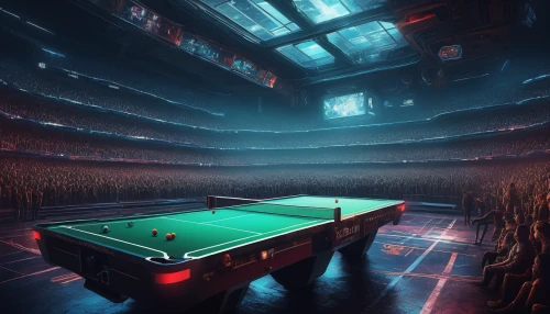 indoor games and sports,snooker,billiards,bar billiards,real tennis,ping-pong,tennis court,billiard table,coliseum,billiard,ping pong,game room,english billiards,table tennis,arena,games of light,billiard room,straight pool,recreation room,game light,Illustration,Abstract Fantasy,Abstract Fantasy 01