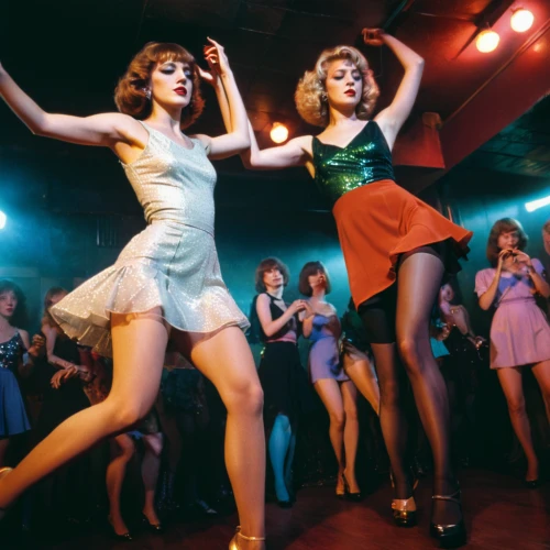 go-go dancing,dance club,retro women,vintage girls,1960's,1980s,1967,1965,60s,shakers,1980's,retro eighties,nightclub,leg dresses,vintage 1950s,the style of the 80-ies,dancers,1982,1950s,cabaret,Photography,Documentary Photography,Documentary Photography 06