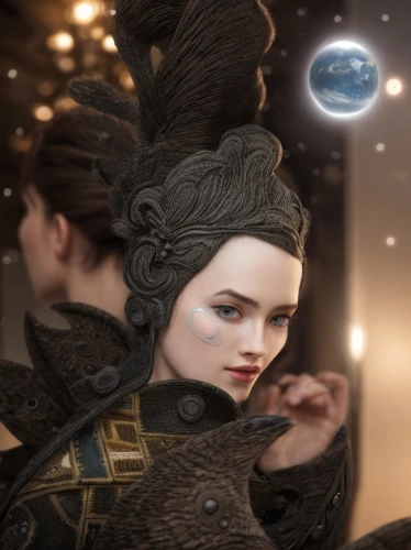 sterntaler,cosmetic brush,queen of the night,violet head elf,the snow queen,lady of the night,gara,fantasia,the hat of the woman,sorceress,the enchantress,elven,fantasy portrait,mod ornaments,miss circassian,gemini,eve,eris,celtic queen,3d fantasy,Common,Common,Photography