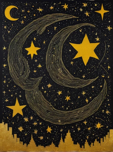 stars and moon,starry night,moon and star,the moon and the stars,night stars,starry sky,constellation lyre,moon and star background,star illustration,crescent moon,falling stars,celestial bodies,the stars,falling star,night star,stars,constellations,star garland,the night sky,starry,Art,Artistic Painting,Artistic Painting 51