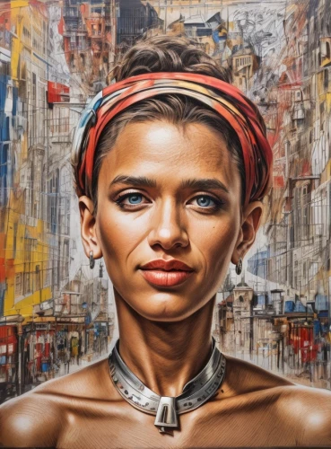 oil painting on canvas,david bates,girl in a historic way,girl portrait,city ​​portrait,oil on canvas,african woman,woman portrait,girl with cloth,frida,oil painting,african american woman,young woman,portrait of a girl,african art,girl in cloth,art,havana,face portrait,woman's face,Common,Common,Natural