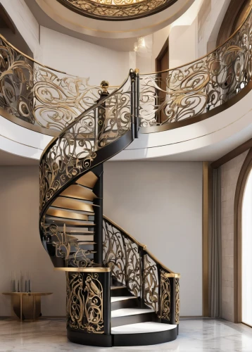circular staircase,winding staircase,spiral staircase,staircase,spiral stairs,outside staircase,art nouveau design,wooden stair railing,stone stairs,stairwell,steel stairs,stair,stairway,winding steps,stone stairway,art nouveau,stairs,wooden stairs,luxury home interior,winners stairs,Illustration,Realistic Fantasy,Realistic Fantasy 42
