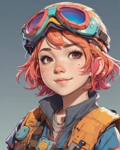 nora,vector girl,pilot,clementine,aviator,aquanaut,glider pilot,operator,pubg mascot,fighter pilot,tracer,adventurer,helicopter pilot,illustrator,astronaut,girl in overalls,sea scouts,engineer,coveralls,mountain guide,Illustration,Japanese style,Japanese Style 02