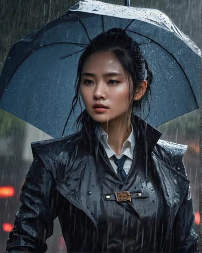 asian umbrella,in the rain,walking in the rain,asian woman,korean drama,heavy rain,umbrella,raindops,rainy,mulan,raincoat,rainy weather,shanghai,rainy day,rainy season,blue rain,phuquy,monsoon,rain,vietnamese woman,Conceptual Art,Daily,Daily 11