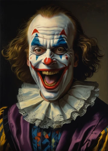 creepy clown,horror clown,scary clown,clown,it,rodeo clown,joker,ronald,ringmaster,clowns,chalk drawing,painting easter egg,ledger,trickster,to laugh,laugh at,laugh,juggler,lokportrait,comedy tragedy masks,Art,Classical Oil Painting,Classical Oil Painting 07