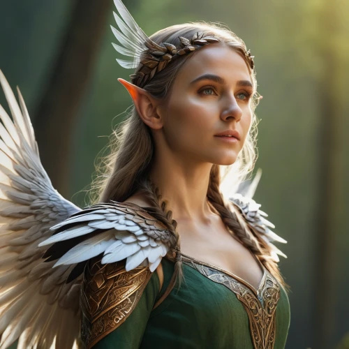 laurel wreath,elven,fantasy woman,fairy queen,angel,elf,female warrior,winged,elves flight,angelic,male elf,fae,archangel,angel wings,fire angel,goddess of justice,greer the angel,angel face,heroic fantasy,faerie