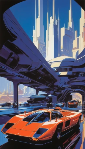 futuristic landscape,futuristic car,futuristic art museum,mclaren automotive,futuristic,porsche 917,ford gt 2020,ferrari 312p,countach,gulf,testarossa,chrysler concorde,sci - fi,sci-fi,futuristic architecture,super cars,supercar,ferrari monza,vector w8,supersonic transport,Conceptual Art,Sci-Fi,Sci-Fi 23