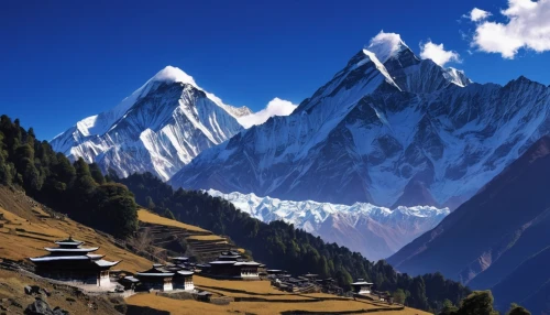 everest region,himalaya,mountain huts,himalayan,mountain village,himalayas,mountain scene,mountainous landscape,landscape mountains alps,nepal,alpine village,mountain landscape,alpine pastures,alpine region,annapurna,japanese alps,mountain settlement,autumn mountains,gokyo ri,world digital painting,Conceptual Art,Daily,Daily 05