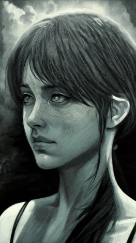 grayscale,violet head elf,charcoal drawing,lori,charcoal,lara,fae,mystical portrait of a girl,gray-scale,dark elf,worried girl,world digital painting,fantasy portrait,digital painting,chara,girl in a long,chalk drawing,the girl,heroic fantasy,sorrow,Art sketch,Art sketch,Comic