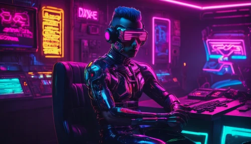 cyberpunk,cyber,neon coffee,electro,mute,neon human resources,retro diner,neon,80s,operator,neon light,neon cocktails,80's design,man with a computer,vapor,futuristic,terminator,neon lights,neon drinks,computer,Conceptual Art,Sci-Fi,Sci-Fi 27