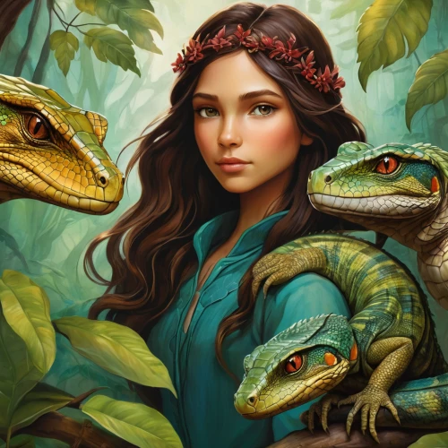 reptiles,fantasy portrait,fantasy art,fantasy picture,iguanas,crocodile woman,lizards,iguana,world digital painting,portrait background,game illustration,sci fiction illustration,emerald lizard,green iguana,romantic portrait,cg artwork,amphibians,custom portrait,digital painting,green dragon,Conceptual Art,Daily,Daily 34