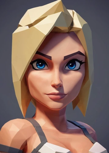 3d model,low poly,cosmetic,3d rendered,vector girl,low-poly,custom portrait,sculpt,3d render,symetra,elsa,3d figure,natural cosmetic,character animation,material test,twitch icon,3d modeling,stylized,vector art,tiber riven,Unique,3D,Low Poly