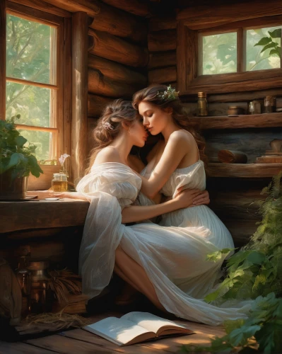 romantic portrait,romantic scene,idyll,young couple,tenderness,fantasy picture,scent of jasmine,art painting,oil painting,love letter,honeymoon,amorous,romantic night,summer evening,oil painting on canvas,the evening light,fairy tale,a fairy tale,fantasy art,warmth,Conceptual Art,Fantasy,Fantasy 05