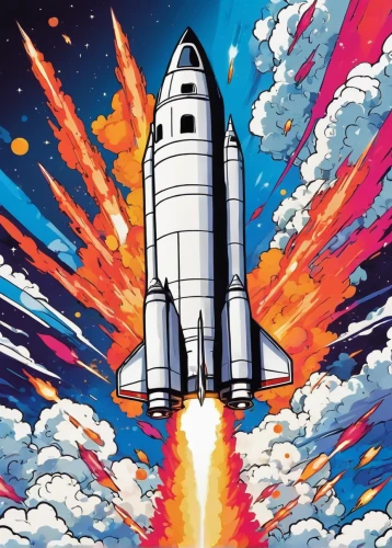 shuttlecocks,rocketship,lift-off,rocket,rocket ship,spacefill,shuttle,rockets,space art,space shuttle,missile,space tourism,launch,rocket flower,space shuttle columbia,apollo 11,space voyage,space travel,rocket flowers,liftoff,Illustration,Japanese style,Japanese Style 04