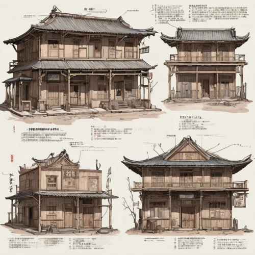 asian architecture,chinese architecture,japanese architecture,hanok,ancient buildings,cool woodblock images,wooden houses,bukchon,old architecture,house drawing,oriental painting,houses clipart,senso-ji,illustrations,chinese style,wooden house,beautiful buildings,timber house,chinese temple,ancient house,Unique,Design,Character Design