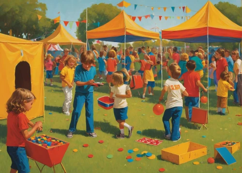summer fair,circus tent,carnival tent,big top,annual fair,village festival,easter festival,balloon and wine festival,bouncy castles,kids party,festival,playing field,ball pit,bouncy castle,tents,croquet,eisteddfod,campground,bounce house,fairground,Conceptual Art,Sci-Fi,Sci-Fi 17