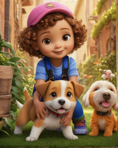 agnes,cute cartoon character,daisy family,animal film,cute cartoon image,peliculas,russo-european laika,puppies,toy's story,zookeeper,three dogs,cavapoo,movie,caper family,boy and dog,lilo,playing puppies,dog street,animated cartoon,trailer,Photography,General,Natural