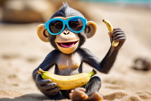 monkey banana,banana,cheeky monkey,bananas,monkeys band,monkey,banana cue,banana peel,war monkey,baby monkey,banana family,barbary monkey,the monkey,nanas,saba banana,monkey soldier,beach background,primate,ape,monkey gang,Unique,3D,Panoramic