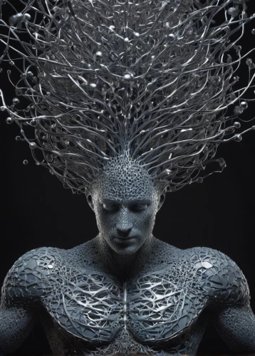 mind-body,fractalius,biomechanical,synapse,humanoid,poseidon,png sculpture,neural,shaman,mandelbulb,cybernetics,neural network,dr. manhattan,sculpt,nataraja,primitive man,body-mind,3d man,thinking man,sea god,Photography,Artistic Photography,Artistic Photography 11