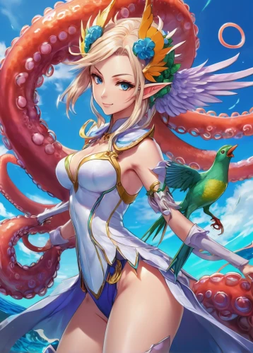 nami,medusa gorgon,medusa,mermaid background,elza,tamarama,merfolk,kinara,mermaid vectors,sanya,ashitaba,dragon li,the sea maid,venera,ferry,tiber riven,underwater background,ocean background,cayenne,god of the sea,Illustration,Japanese style,Japanese Style 03