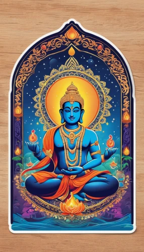 mantra om,surya namaste,vajrasattva,yogananda,theravada buddhism,yogi,buddha,bodhisattva,somtum,yogananda guru,dharma wheel,lotus position,dharma,hindu,vipassana,om,shakyamuni,buddha unfokussiert,budha,rangoli,Unique,Design,Sticker