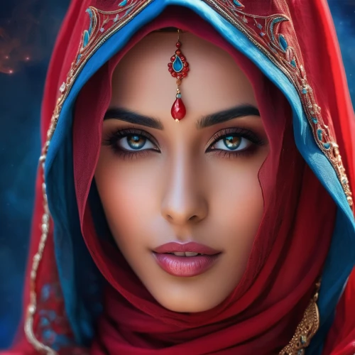 indian woman,islamic girl,arabian,muslim woman,indian girl,arab,indian bride,east indian,muslima,yemeni,middle eastern,indian girl boy,mystical portrait of a girl,radha,regard,hijaber,women's eyes,indian,aladdin,bedouin,Illustration,Realistic Fantasy,Realistic Fantasy 01