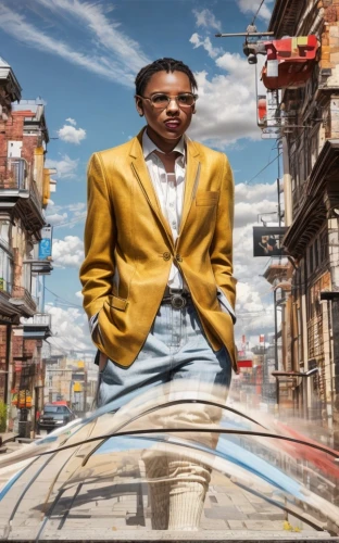 image manipulation,digital compositing,high-wire artist,novelist,yellow jacket,blogs music,black businessman,image editing,cuba background,african businessman,photoshop manipulation,pedestrian,ceo,takeoff,portrait background,the man floating around,bobby-car,real-estate,lupe,a pedestrian,Common,Common,Natural