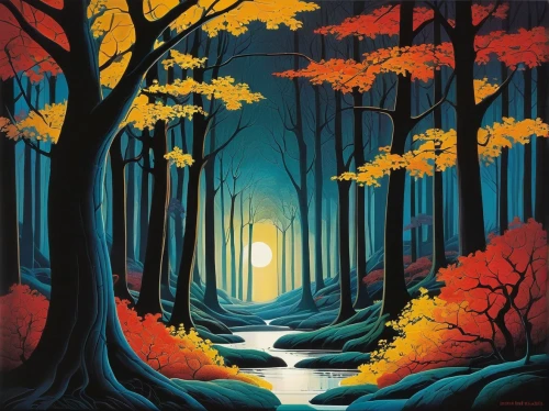 autumn forest,forest landscape,autumn landscape,fall landscape,autumn trees,forest background,forest road,autumn background,forest of dreams,the trees in the fall,deciduous forest,the forests,forest,the forest,autumn scenery,enchanted forest,fairytale forest,forest path,forest glade,cartoon forest,Illustration,Vector,Vector 09