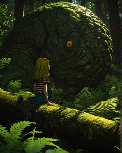 gunnera,forest mushroom,my neighbor totoro,tree trunks,swampy landscape,giant leaf,mushroom landscape,forest moss,forest anemone,greenforest,the forest fell,tree mushroom,the forest,forest,studio ghibli,forest animal,dryad,forest dragon,druid grove,spruce forest,Art,Classical Oil Painting,Classical Oil Painting 04